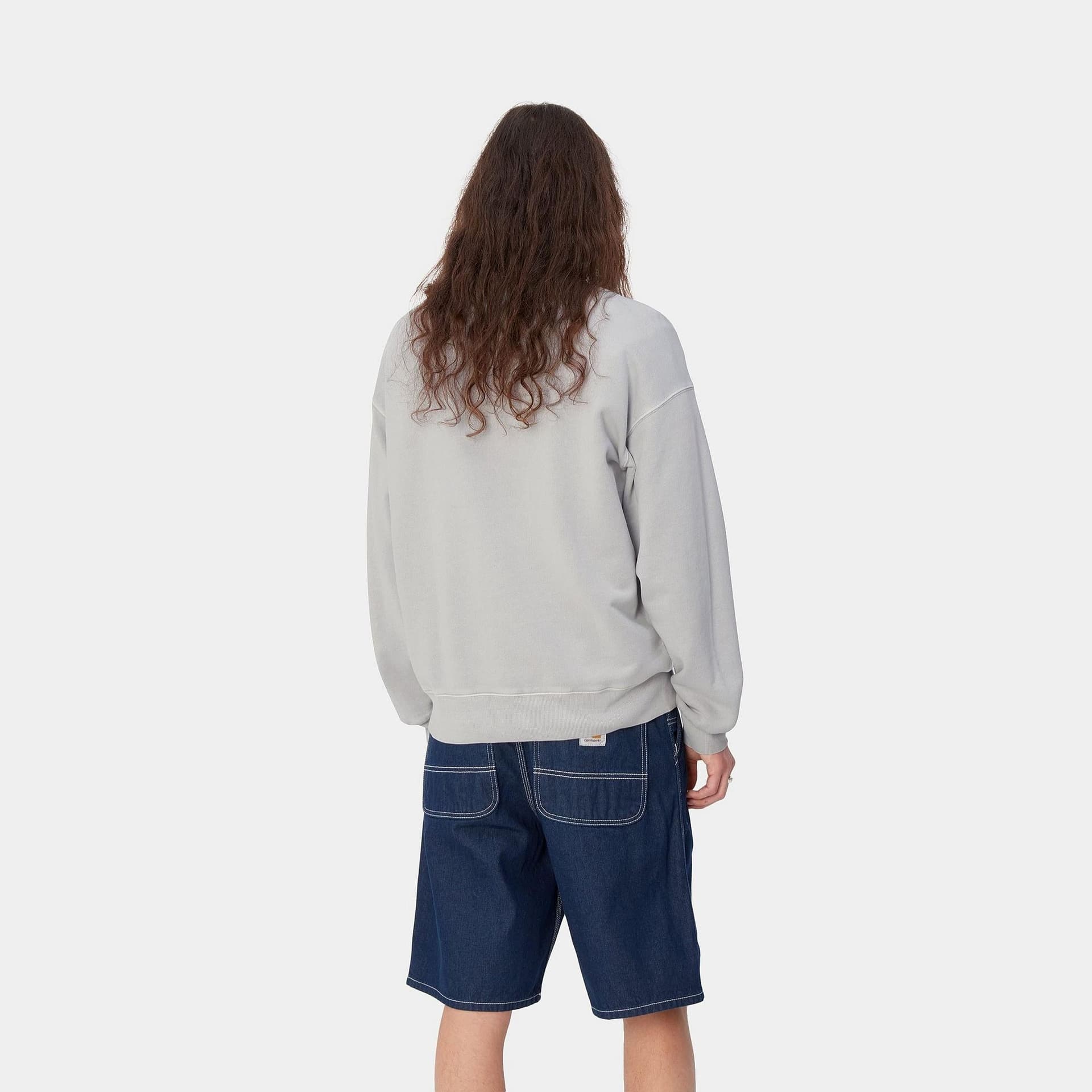 Felpa Carhartt Nelson Sweatshirt sonic silver dyed - 4