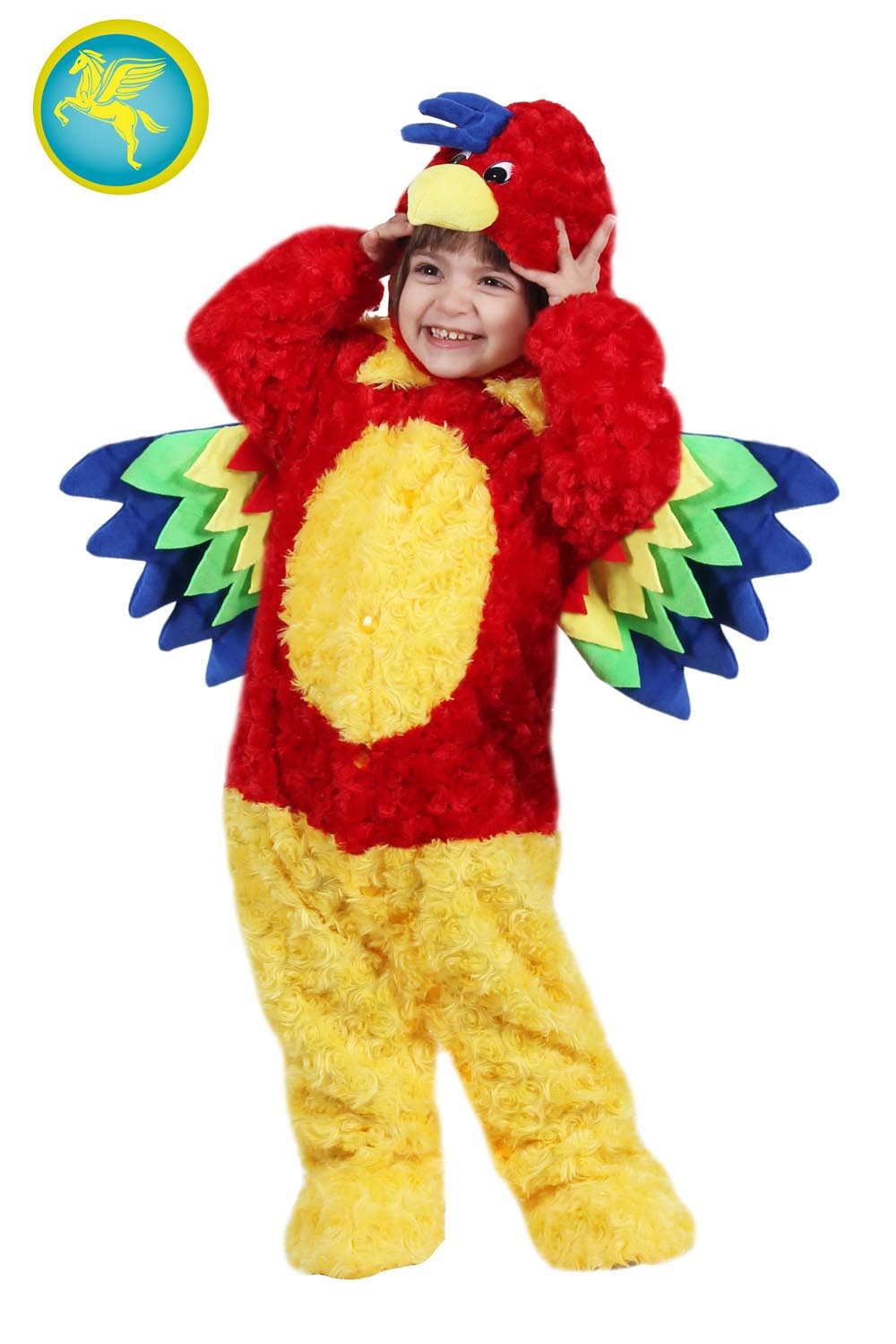 COSTUME CARNEVALE PAPPAGALLO BIMBO DA 19 A 36 MESI - PEGASUS PE0759 - 4