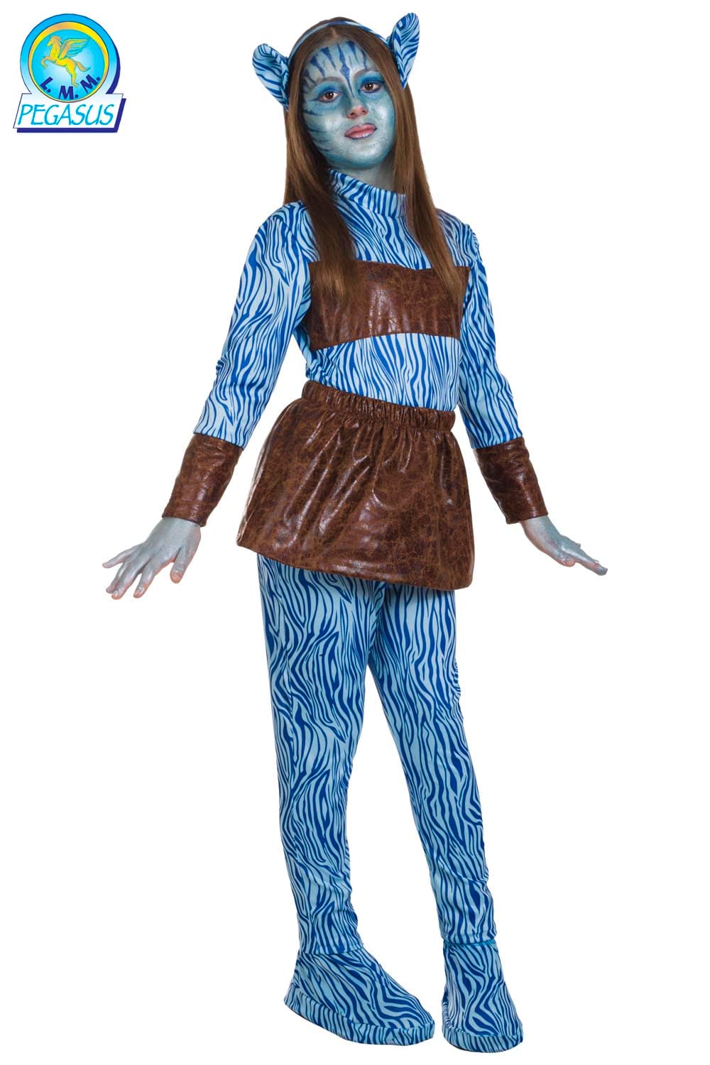 COSTUME CARNEVALE RAGAZZA TIGRE AZZURRA DA 5 A 13 ANNI - PEGASUS 1955 - 3