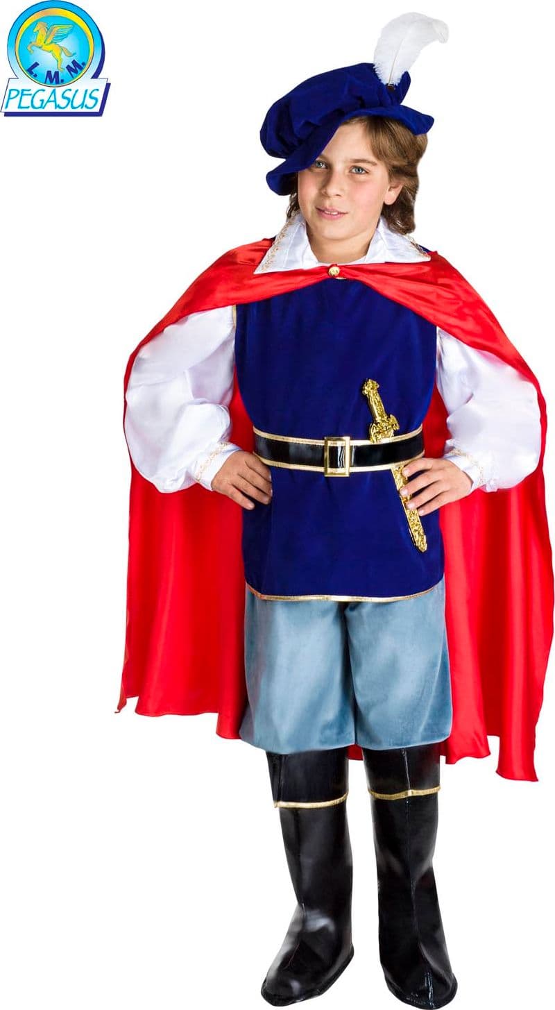 COSTUME CARNEVALE PRINCIPE DELLE FIABE BAMBINO DA 5 A 11 ANNI - PEGASUS COD.1709 - 4