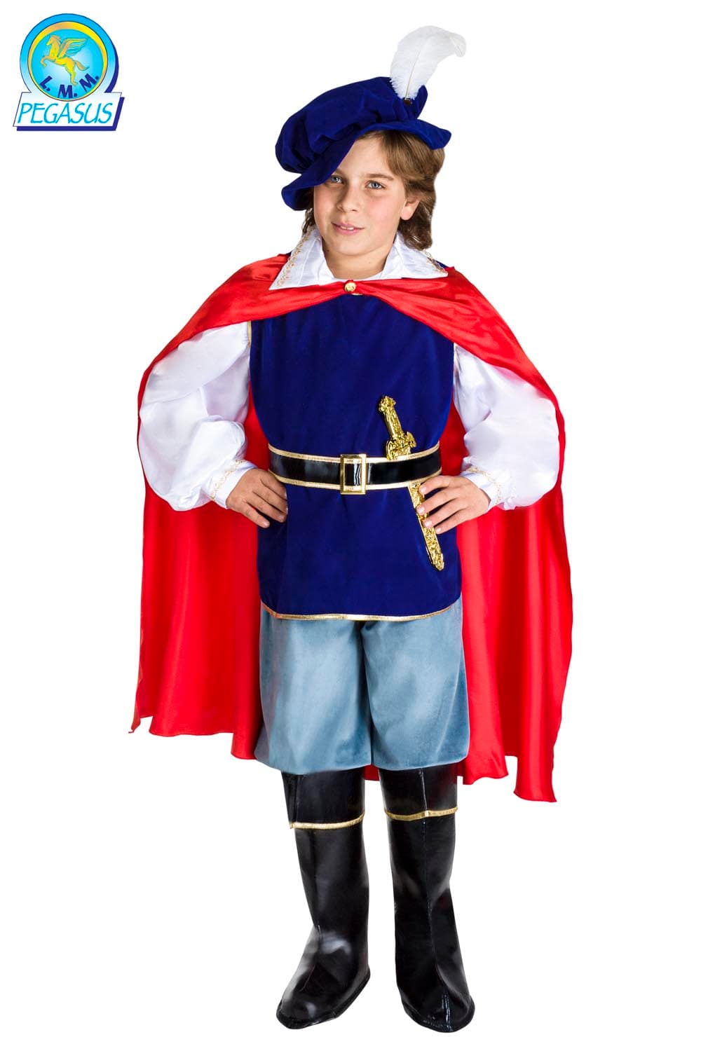 COSTUME CARNEVALE PRINCIPE DELLE FIABE BAMBINO DA 5 A 11 ANNI - PEGASUS COD.1709 - 4
