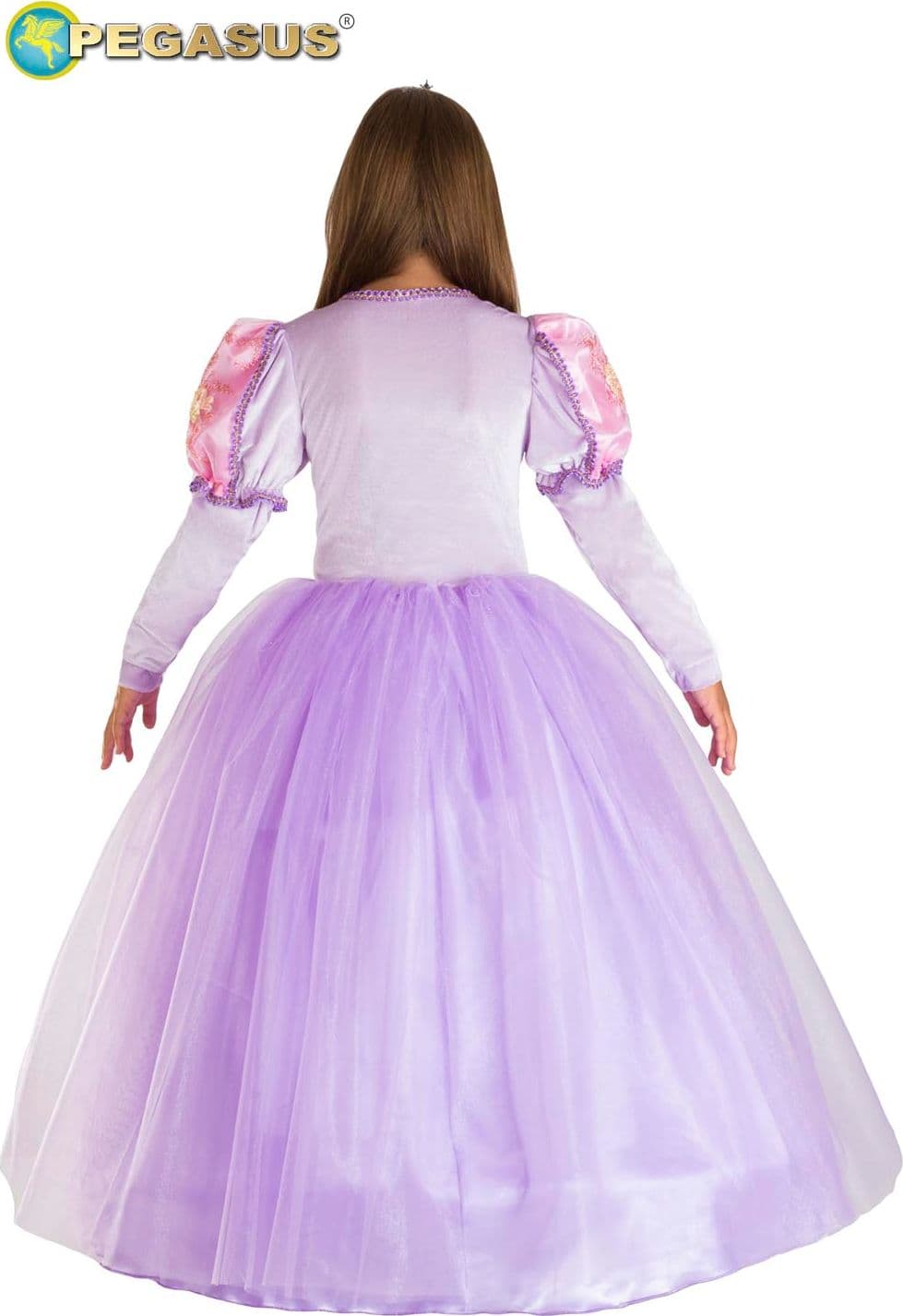 COSTUME CARNEVALE PRINCIPESSA RAPERONZOLO BAMBINA DA 5 A 11 ANNI - PEGASUS COD. 1953 - 4