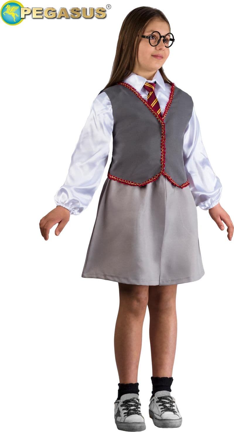 COSTUME CARNEVALE MAGA STUDENTESSA DI MAGIA BAMBINA DA 5 A 13 ANNI - PEGASUS 1951 - 3