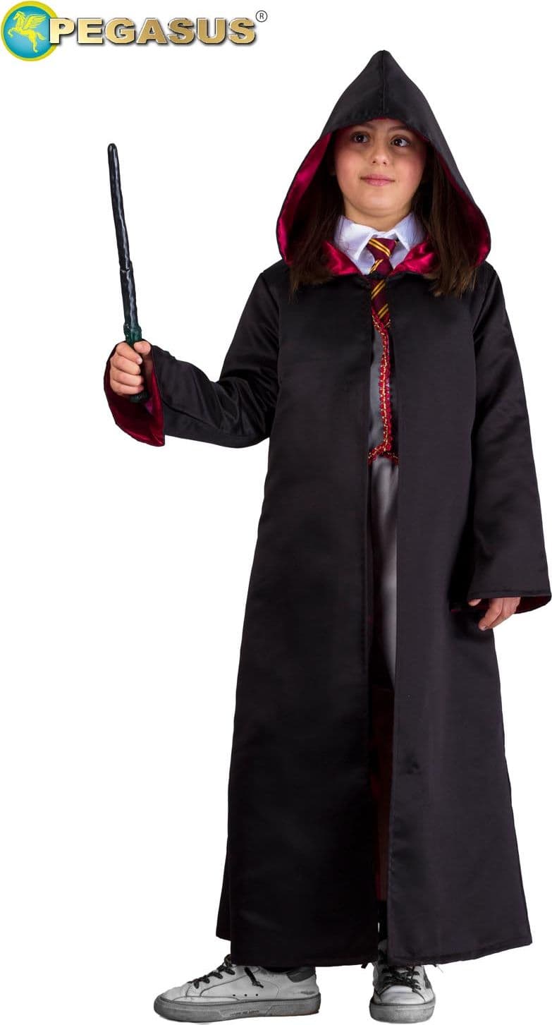 COSTUME CARNEVALE TOGA STUDENTE DI MAGIA BORDO' UNISEX DA 5 A 13 ANNI - 3