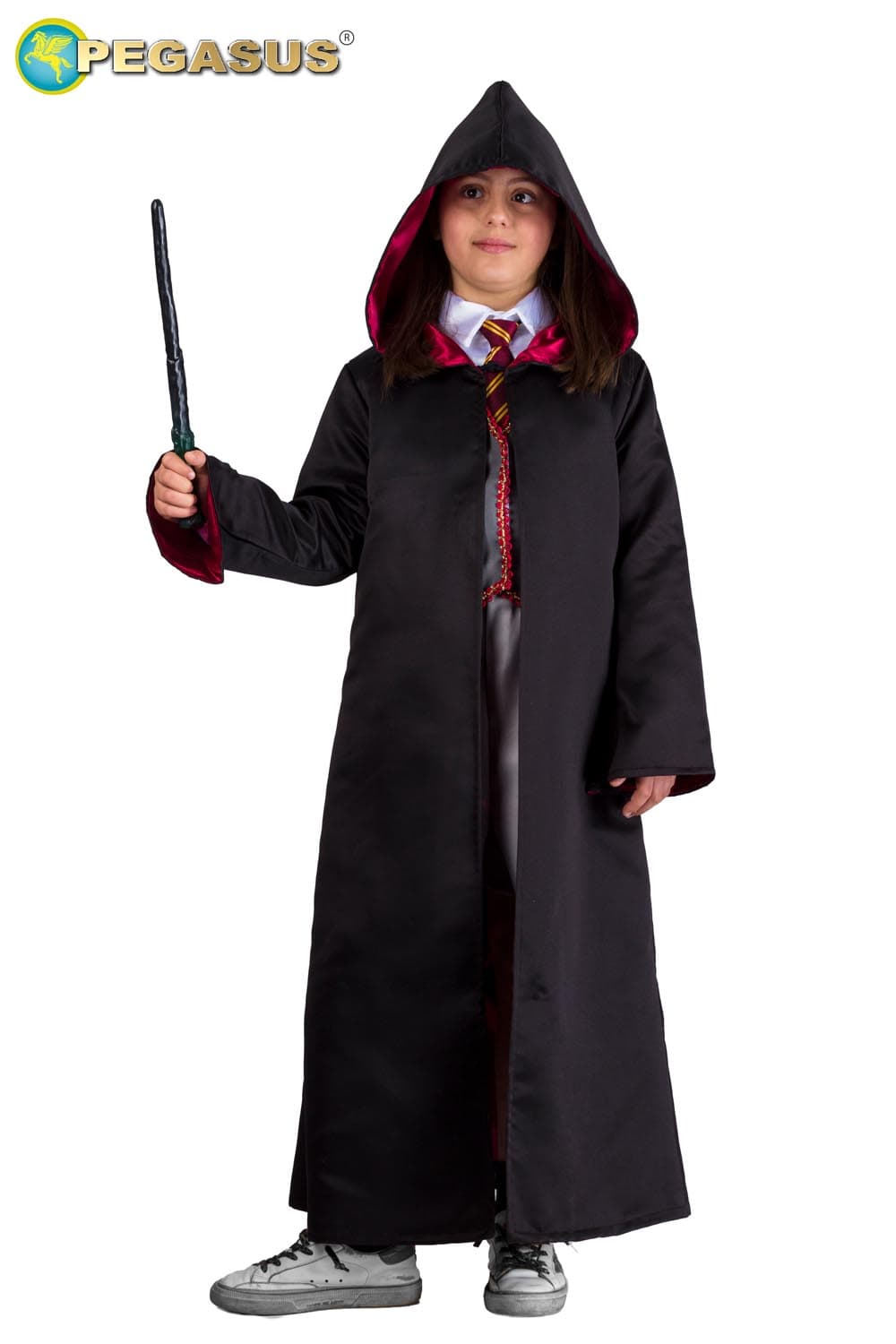 COSTUME CARNEVALE TOGA STUDENTE DI MAGIA BORDO' UNISEX DA 5 A 13 ANNI - 3