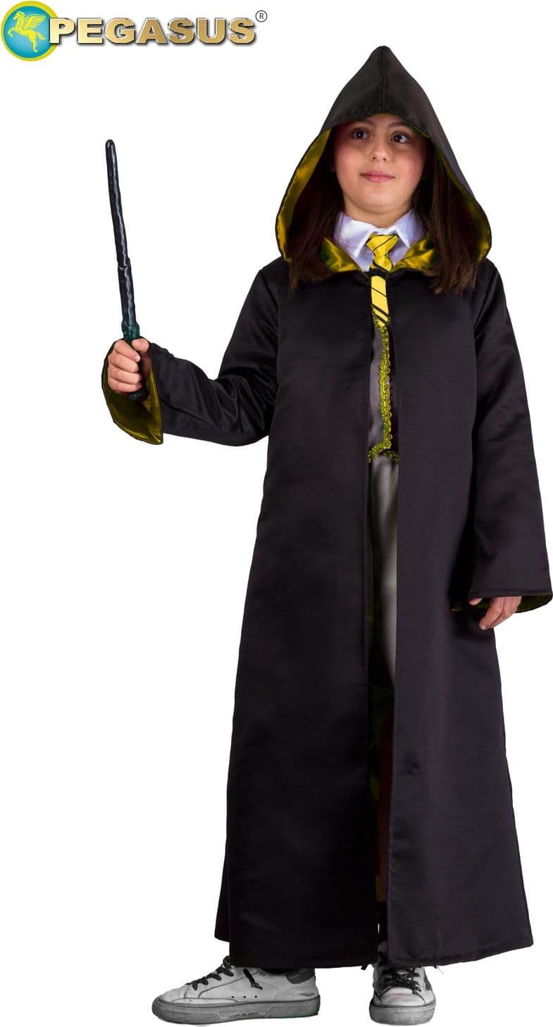 COSTUME CARNEVALE  TOGO STUDENTESSA DI MAGIA GIALLA DA 5 A 13 ANNI - 3