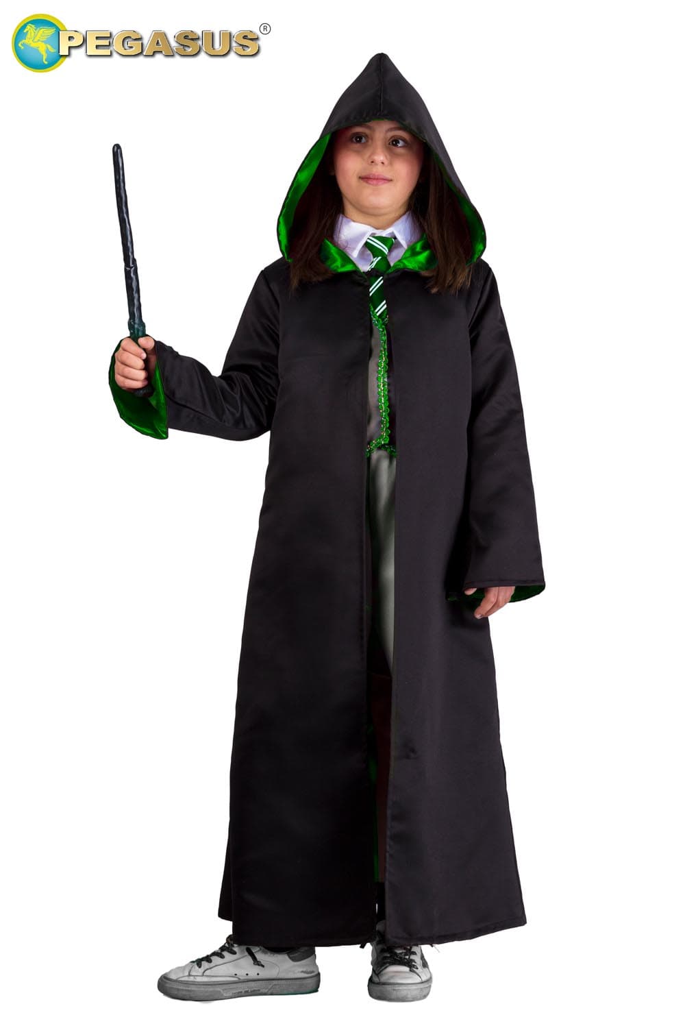 COSTUME CARNEVALE TOGA STUDENTESSA DI MAGIA VERDE DA 5 A 13 ANNI - 3