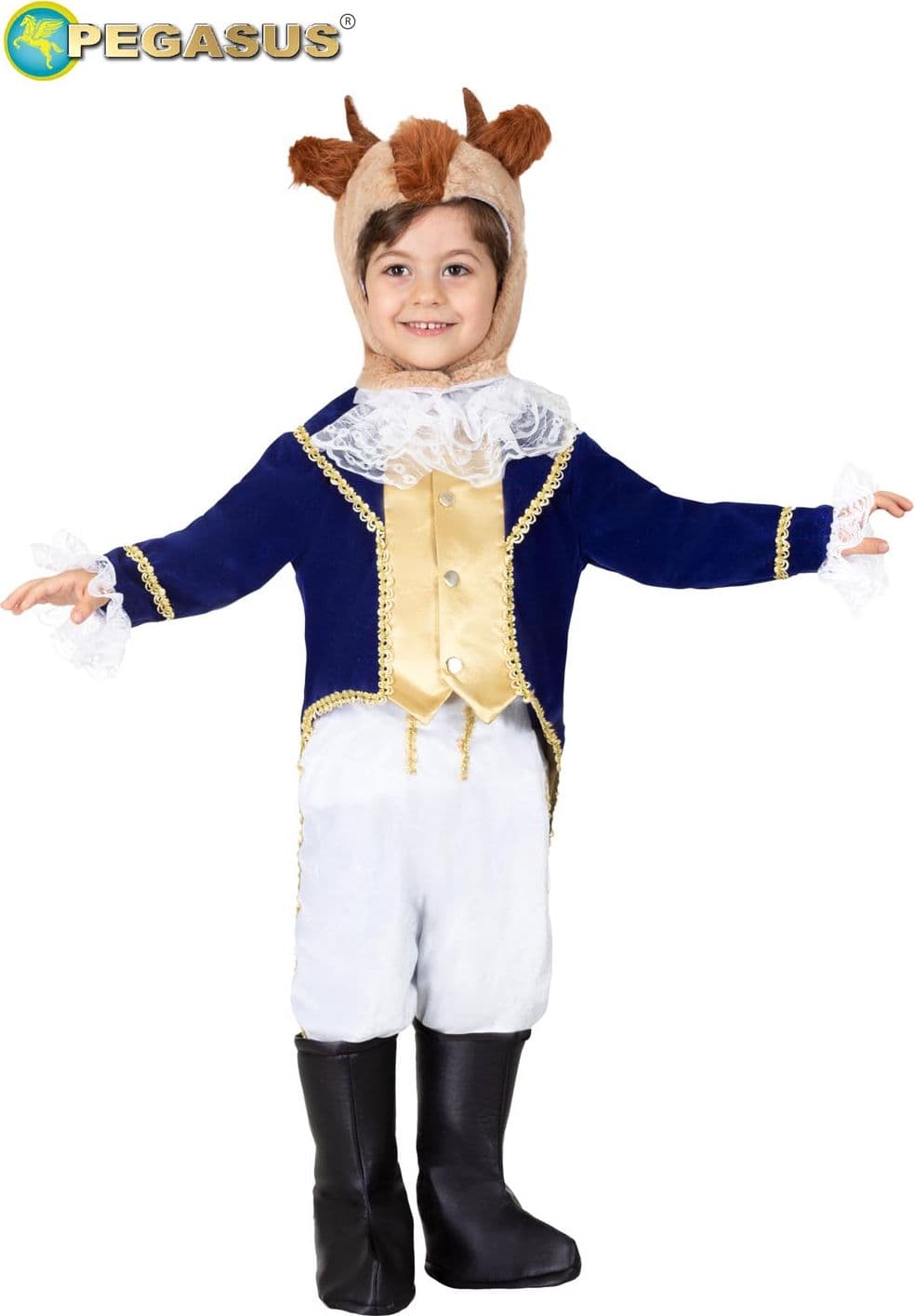 COSTUME CARNEVALE PRINCIPE DEL CASTELLO INCANTATO ( BESTIA) BAMBINO DA 3 A 6 ANNI COD. 0770 - 6