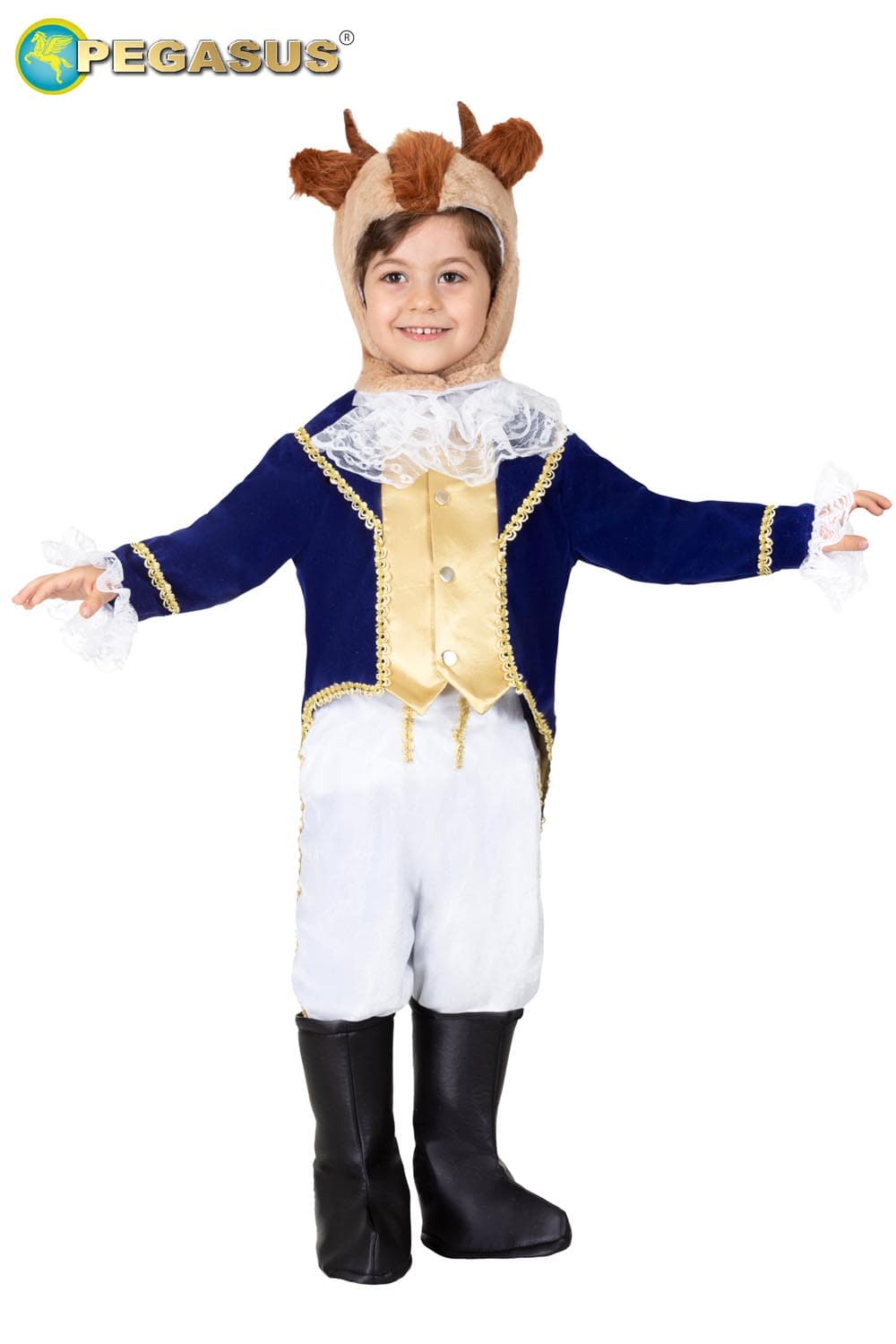 COSTUME CARNEVALE PRINCIPE DEL CASTELLO INCANTATO ( BESTIA) BAMBINO DA 3 A 6 ANNI COD. 0770 - 6