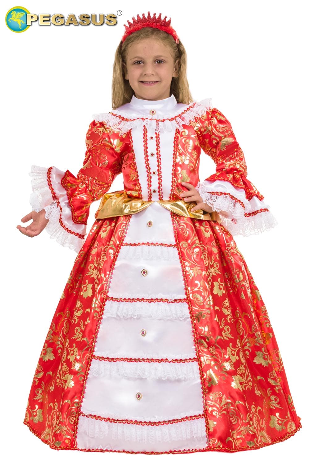 COSTUME CARNEVALE PRINCIPESSA SISSI BAMBINA DA 3 A 6 ANNI  - PEGASUS COD.0772 - 5