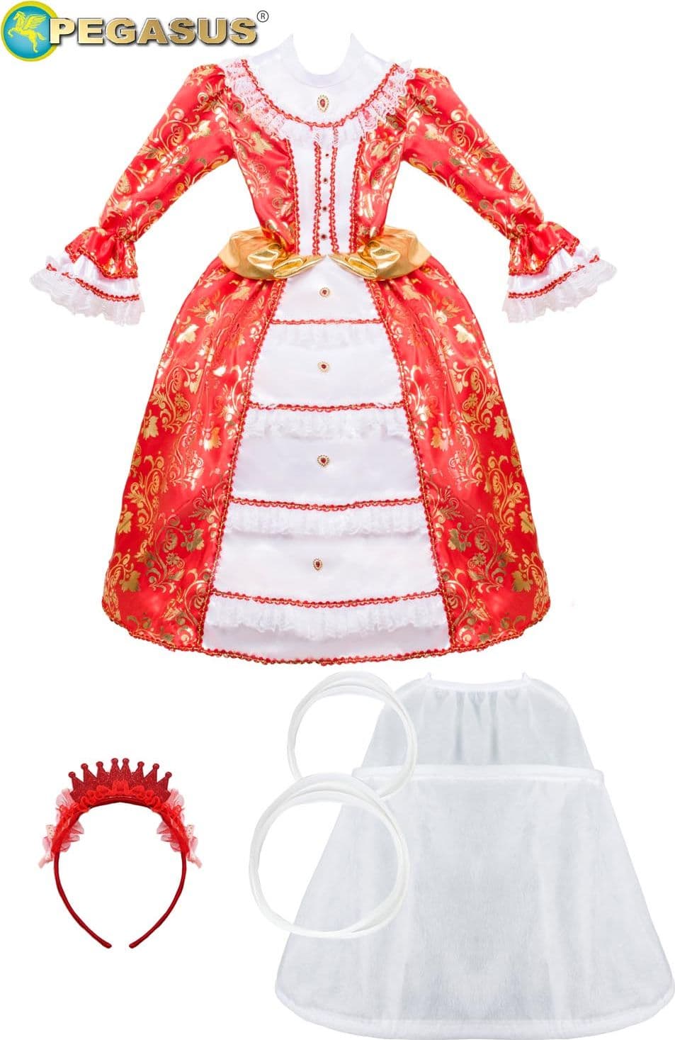 COSTUME CARNEVALE PRINCIPESSA SISSI BAMBINA DA 3 A 6 ANNI  - PEGASUS COD.0772 - 4