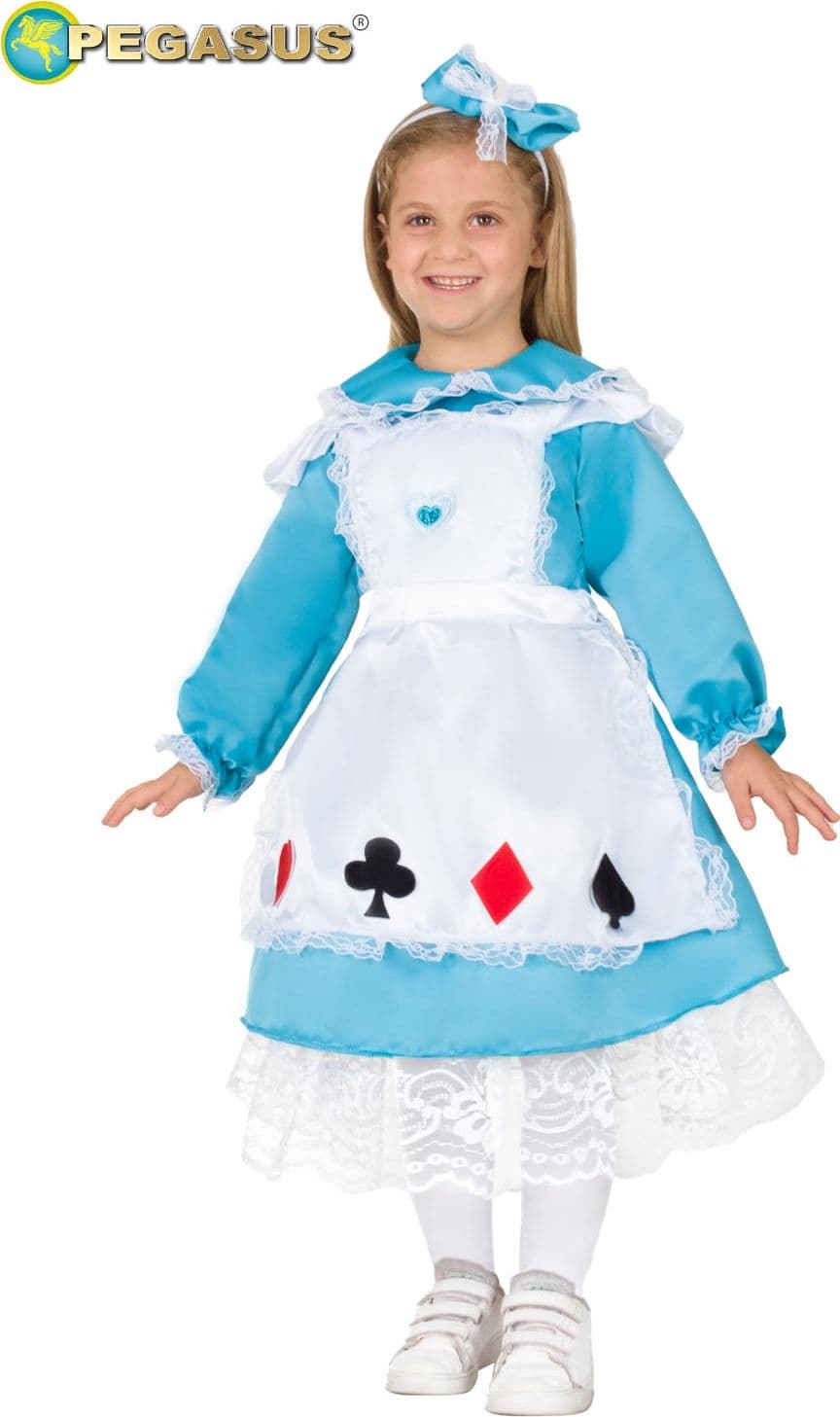 COSTUME CARNEVALE ALICE BAMBINA DA 3 A 5 ANNI - PEGASUS COD.0730 - 4