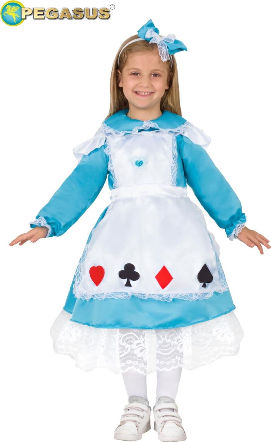 COSTUME CARNEVALE ALICE BAMBINA DA 3 A 5 ANNI - PEGASUS COD.0730 - 2