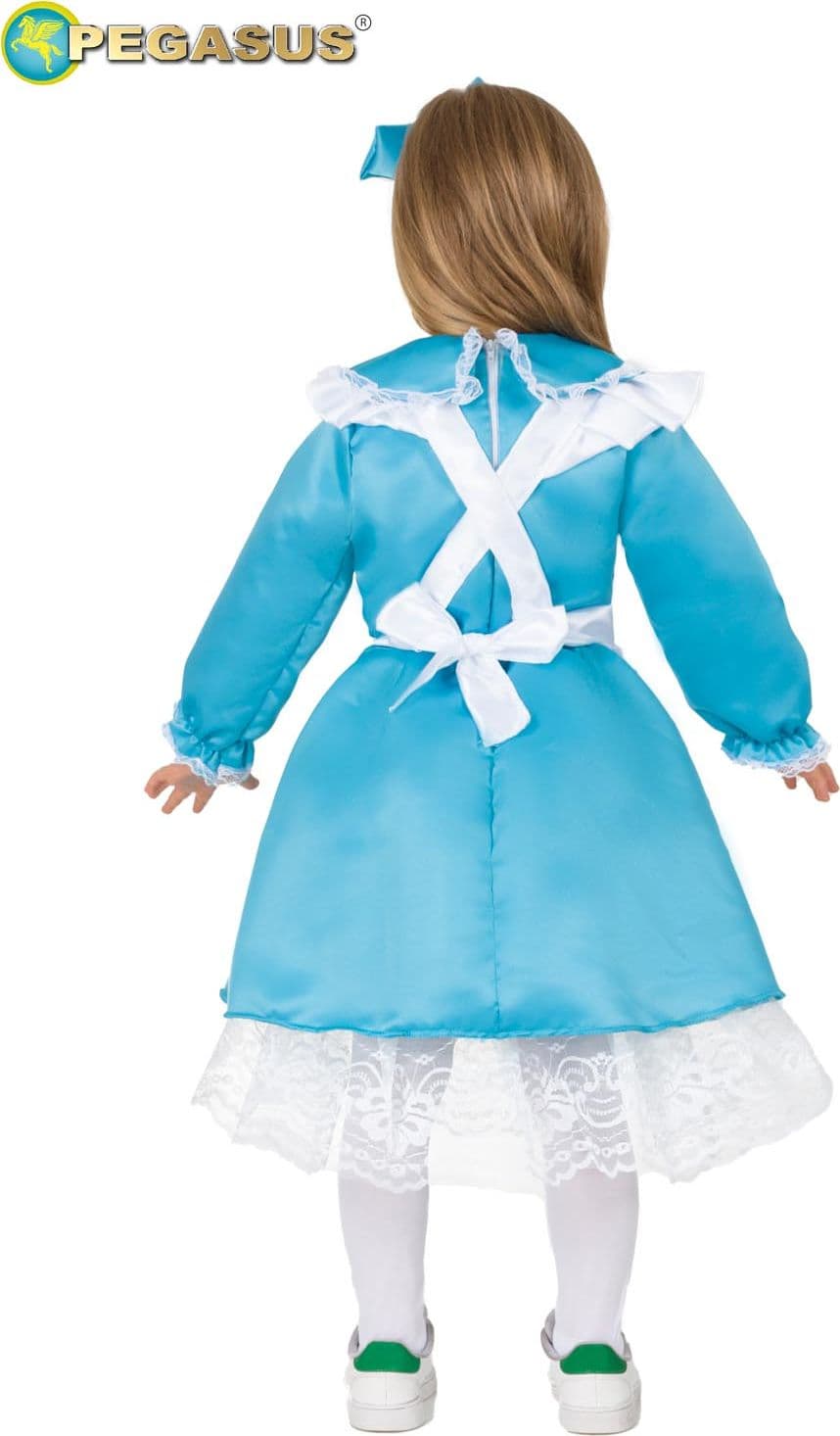 COSTUME CARNEVALE ALICE BAMBINA DA 3 A 5 ANNI - PEGASUS COD.0730 - 3