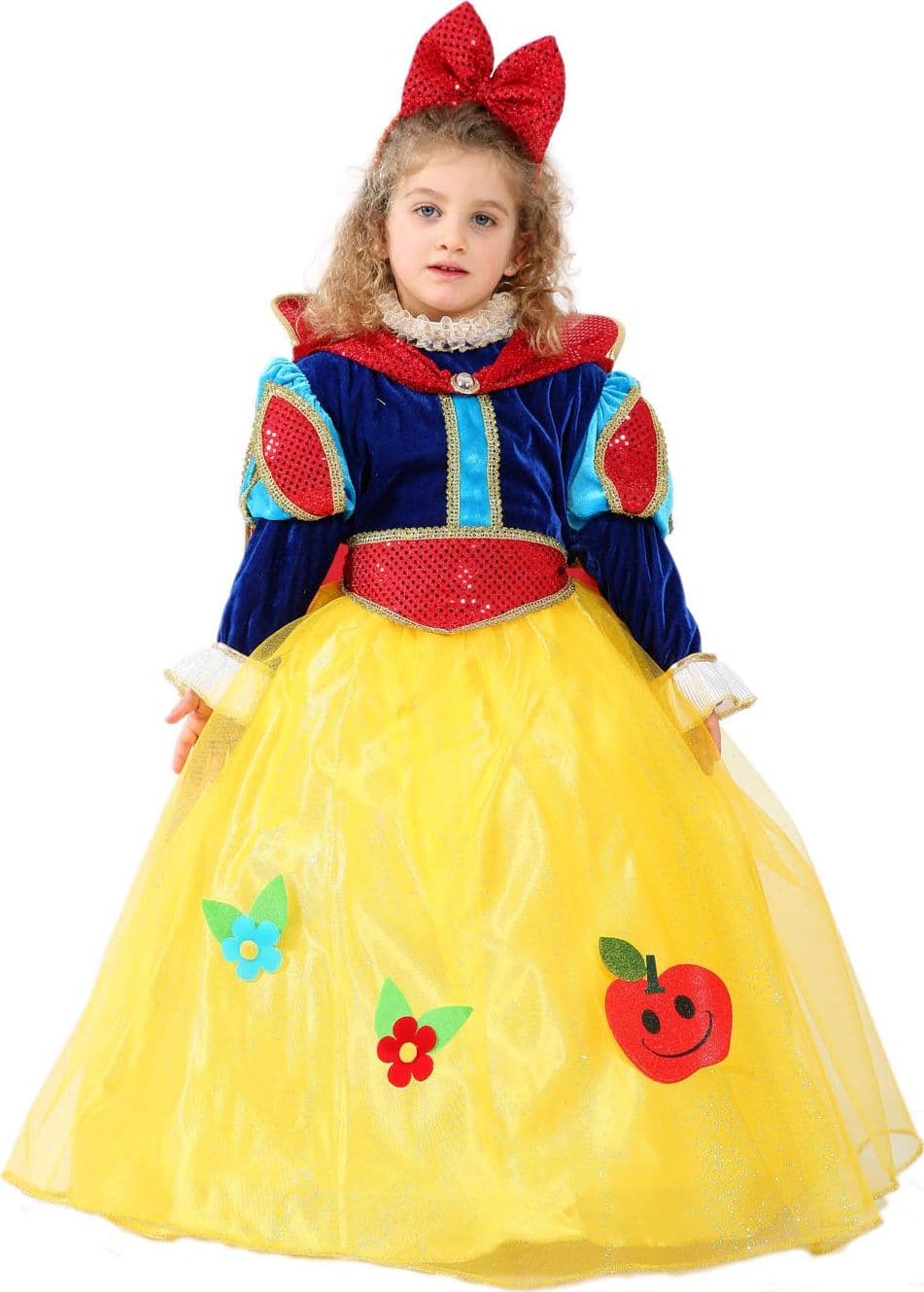 COSTUME CARNEVALE BIANCANEVE LUSSO BAMBINA DA 3 A 6 ANNI - PEGASUS COD. 0602 - 2