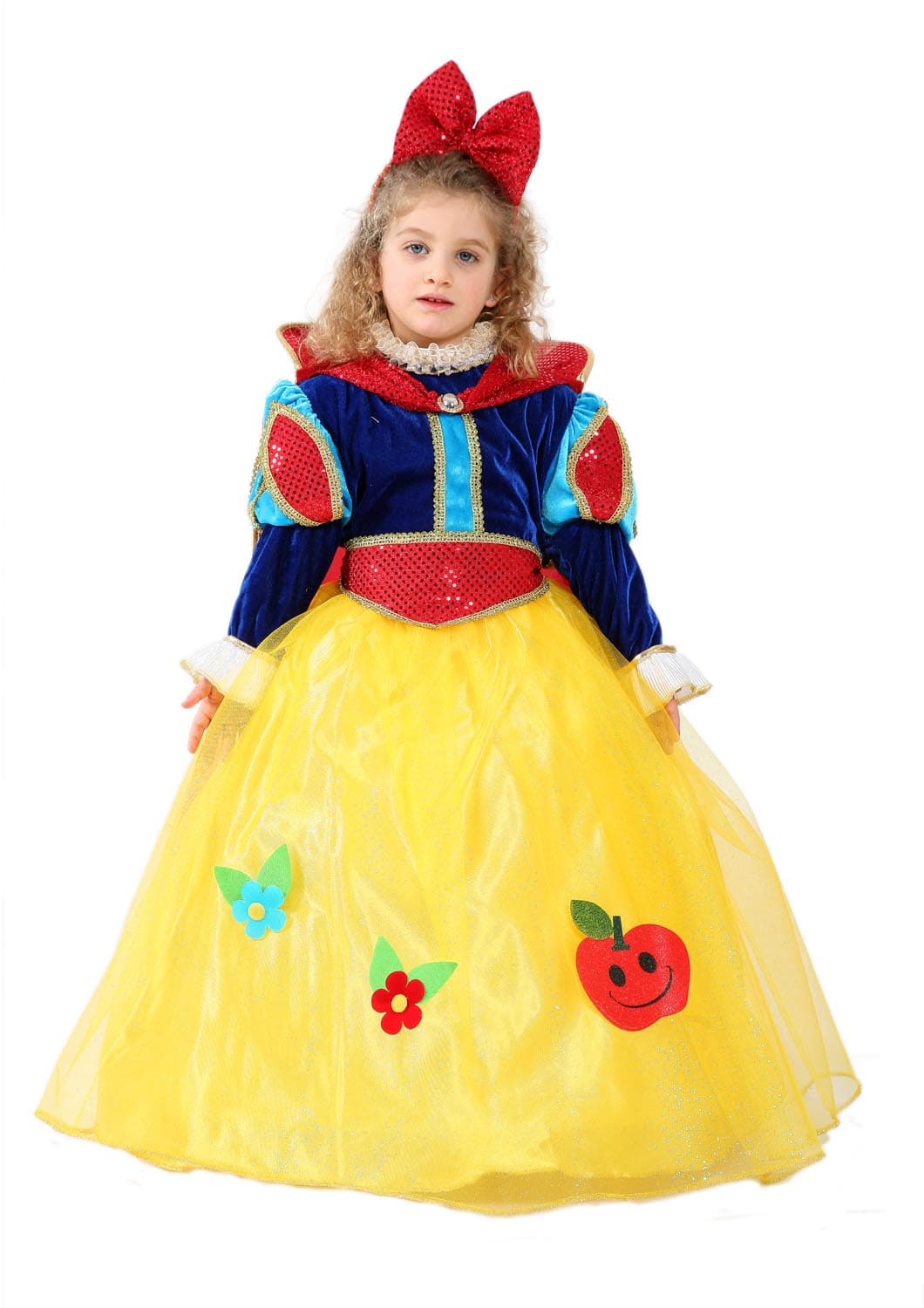 COSTUME CARNEVALE BIANCANEVE LUSSO BAMBINA DA 3 A 6 ANNI - PEGASUS COD. 0602 - 2