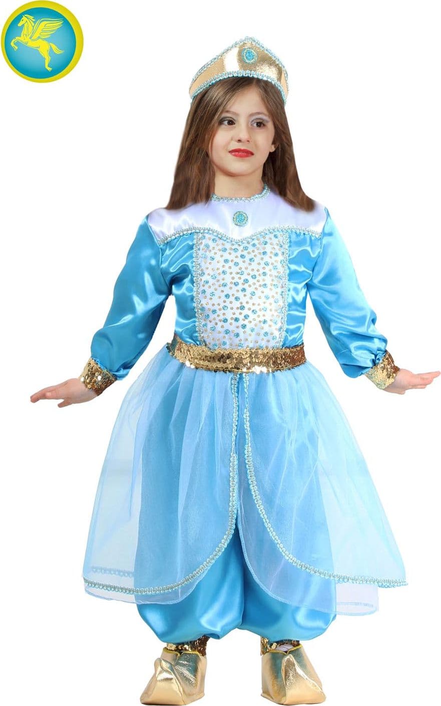 COSTUME CARNEVALE JASMINE BAMBINA DA 3 A 5 ANNI - PEGASUS COD. 0610 - 2