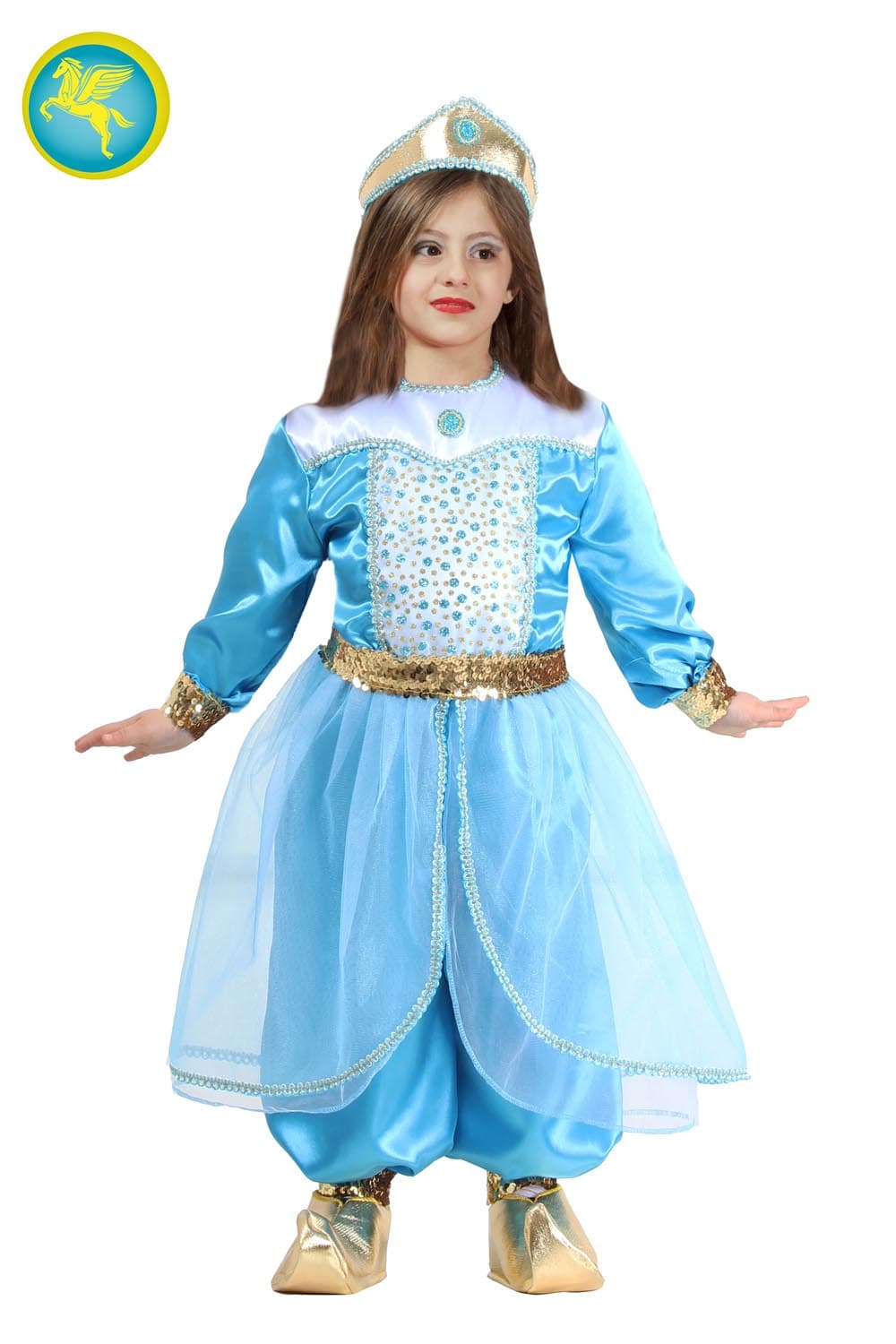 COSTUME CARNEVALE JASMINE BAMBINA DA 3 A 5 ANNI - PEGASUS COD. 0610 - 2