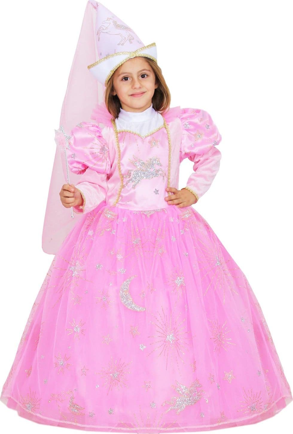 COSTUME CARNEVALE FATINA DELL'UNICORNO BAMBINA DA 3 A 6 ANNI - PEGASUS COD. 0756 - 3