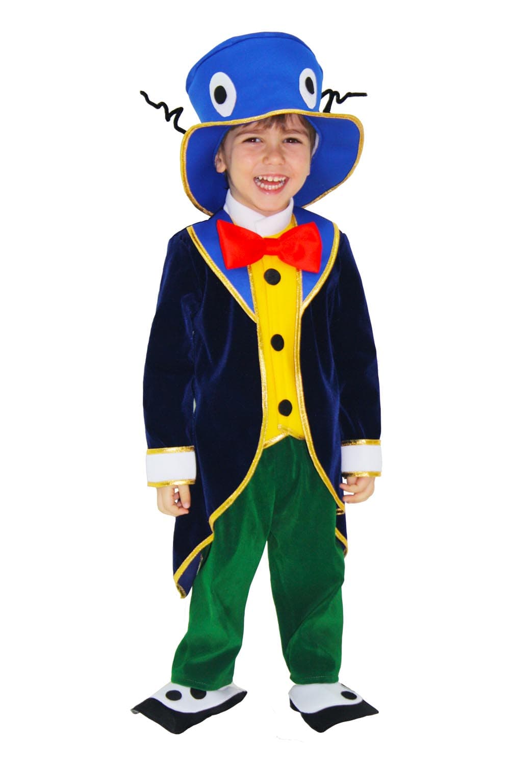 COSTUME CARNEVALE GRILLO DI PINOCCHIO BAMBINO DA 3 A 6 ANNI - PEGASUS COD. 0658 - 3