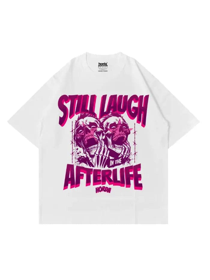 T-Shirt Bianca 220gr Oversize Cotone Made Italy AfterLife - 4