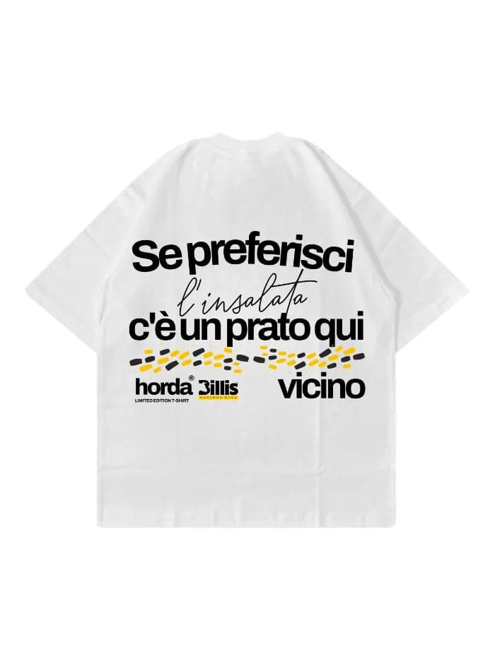 T-Shirt Bianca Boxy Fit Horda x Billis | Made in Italy - 4
