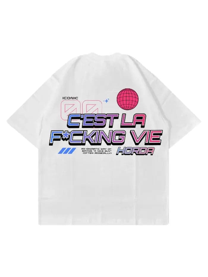 T-Shirt Bianca 220gr Oversize Cotone Made in Italy - La Vie - 4