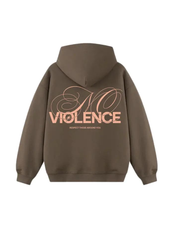 Felpa Boxy Fit 380g Cotone Premium – No Violence Streetwear Made in Italy - 9