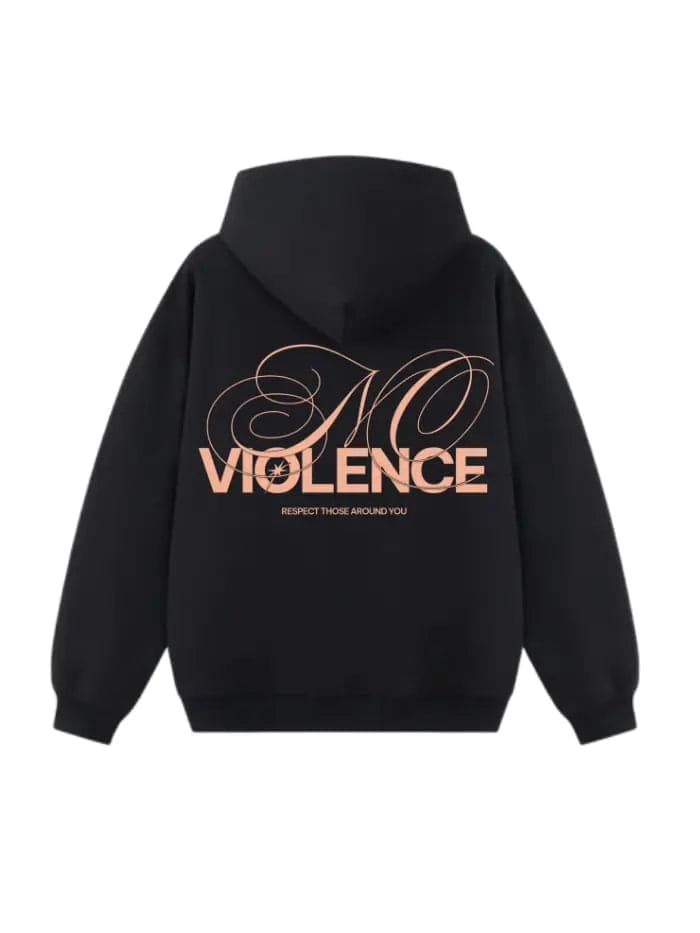 Felpa Boxy Fit 380g Cotone Premium – No Violence Streetwear Made in Italy - 2