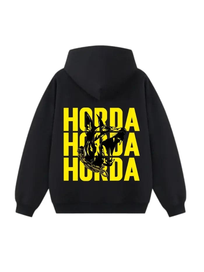 Felpa Boxy Fit con cappuccio 100% Cotone Dobermann Yellow Boxy Fit - 3