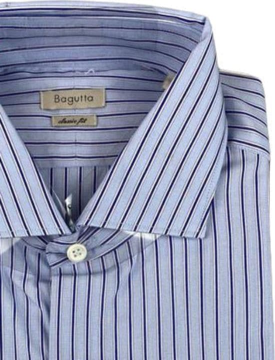 Camicia uomo Bagutta - Righe - Colore celeste/bianco/blu - 3