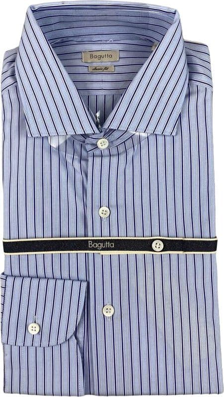 Camicia uomo Bagutta - Righe - Colore celeste/bianco/blu - 4