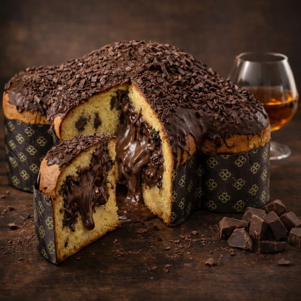 Colomba Artigianale Farcita con Crema di Cioccolato e Rum - 2