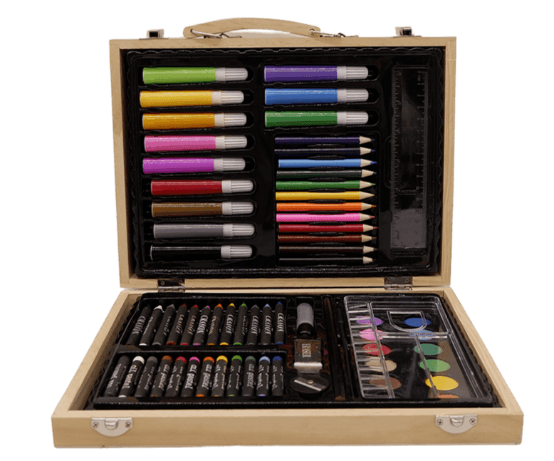 Valigetta in Legno Set Artistico 67 Pezzi - 2