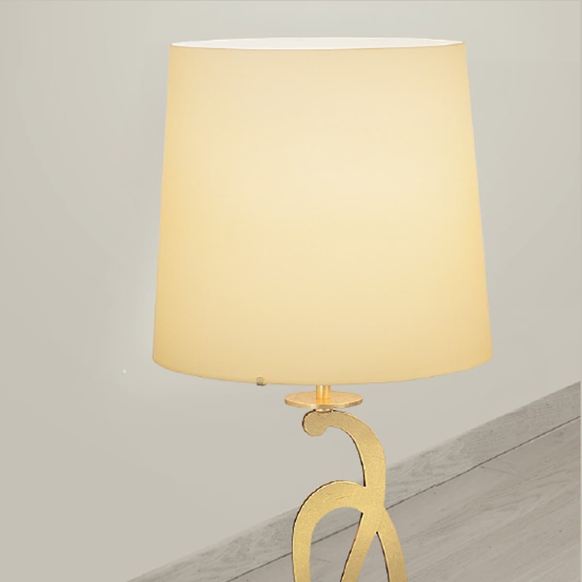 Abat-jour classica LAM 2000 1LT E27 LED metallo vetro lampada tavolo - 2