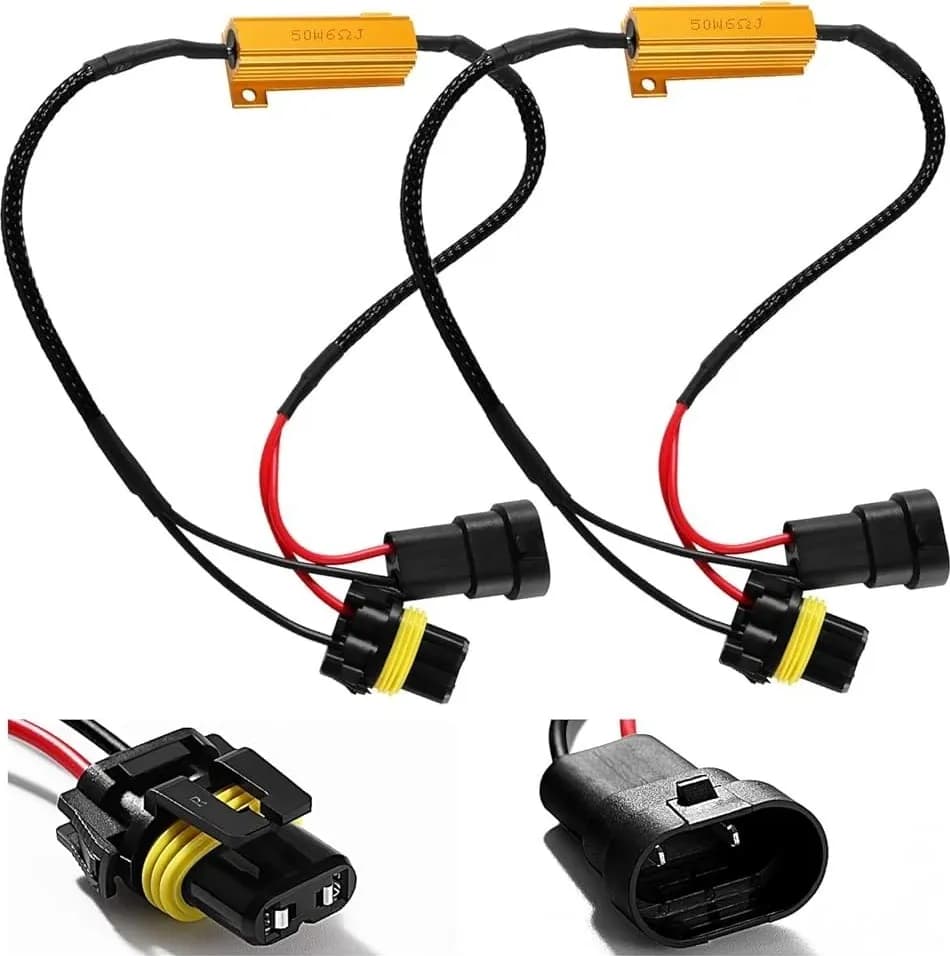 COPPIA HB3 LUCI LED + RESISTENZE FENDINEBBIA IDONEO SU BMW TOURING SERIE 3 E46 CANBUS 3000LM 60W - 2