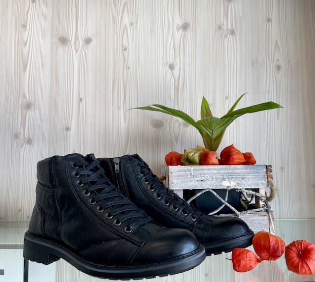 IGI & CO. Anfibio Uomo Stropicciato Nero