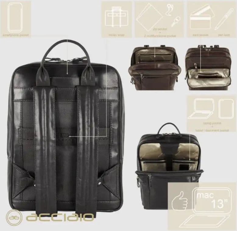 8376 Zaino Acciaio Nero 0000000418 - 3