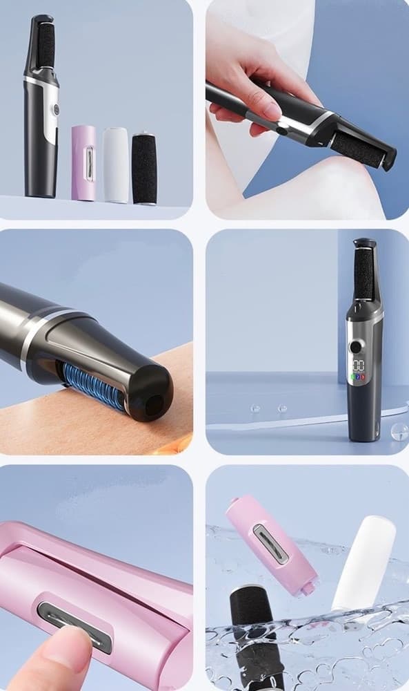 BACCHETTA 3IN1 RIMUOVI CALLI ELETTRICO LIMA RICARICABILE STRUMENTI PER PEDICURE MANICURE - 3