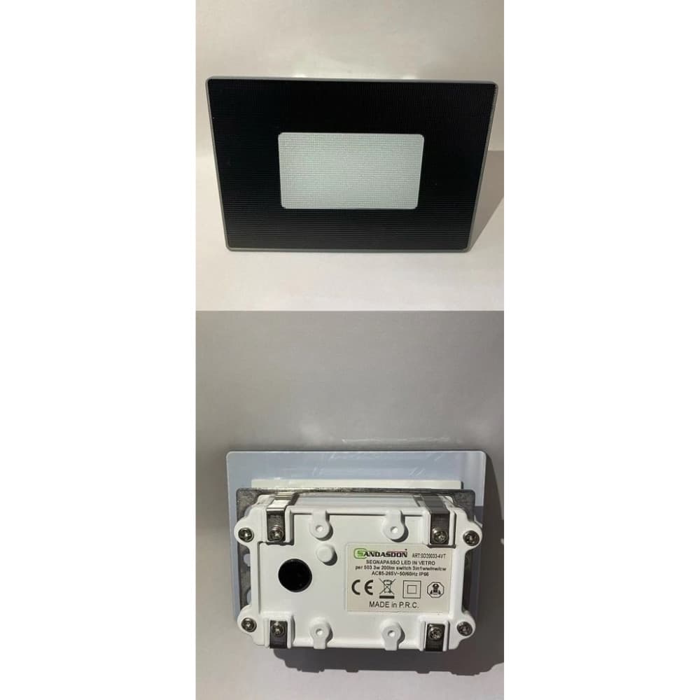 Plafoniera LED da incasso nera 5W IP66 luce regolabile 3000K 4000K 6500K