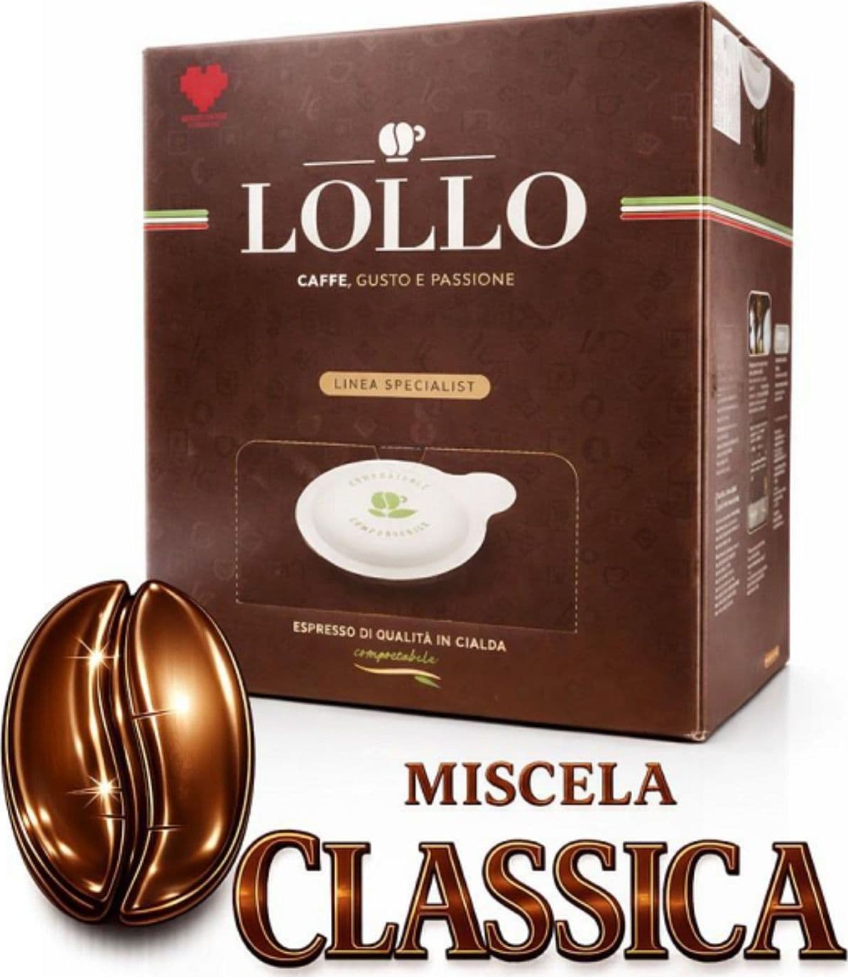 Lollo Caffe Cialde 44mm Classica 150pz