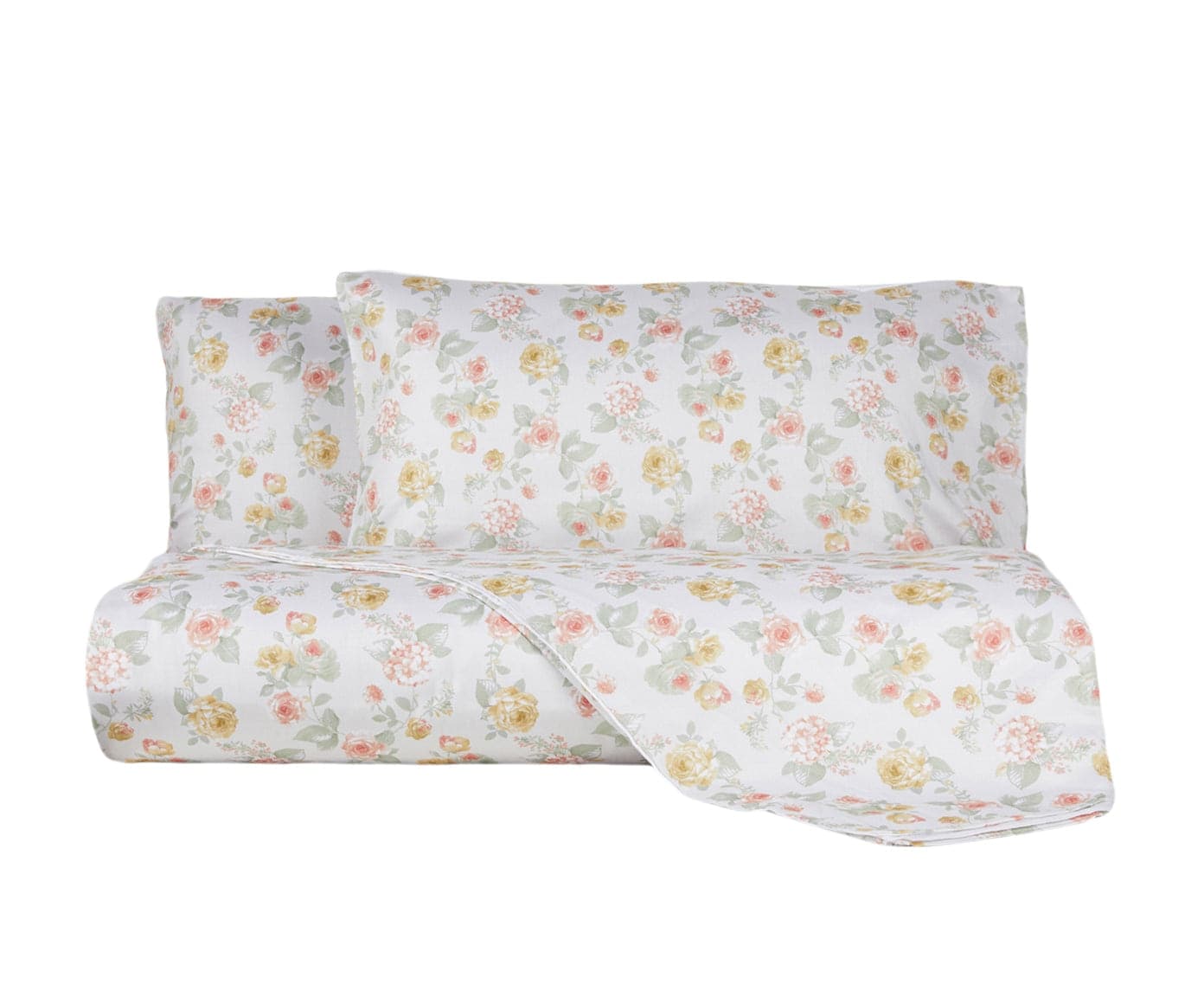 Parure letto in Raso di puro cotone Romance Pesca - 4