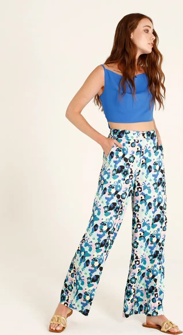 GOA GOA | Pantalone lungo satinato fantasia - 9