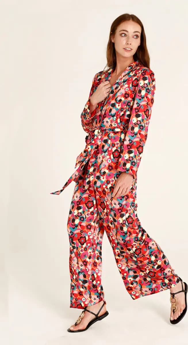 GOA GOA | Pantalone lungo satinato fantasia - 10
