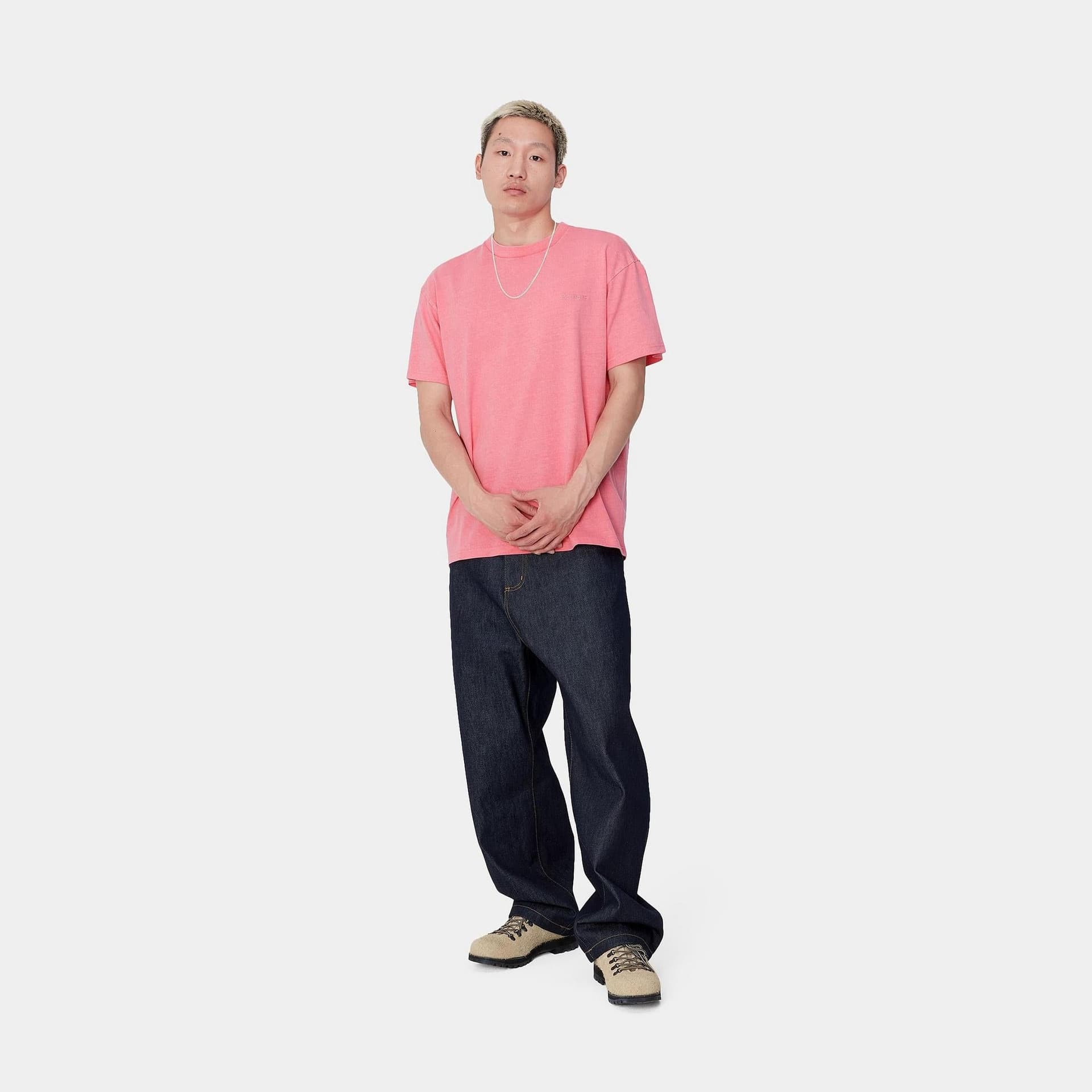 T-shirt Carhartt Duster Script charm pink dyed - 5