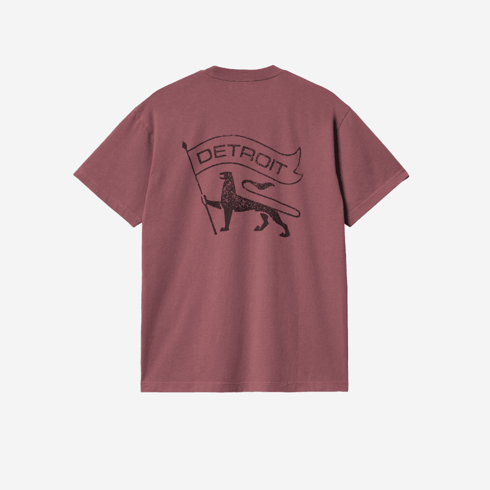 T-shirt Carhartt Stamp dusty fucsia black stone washed - 6
