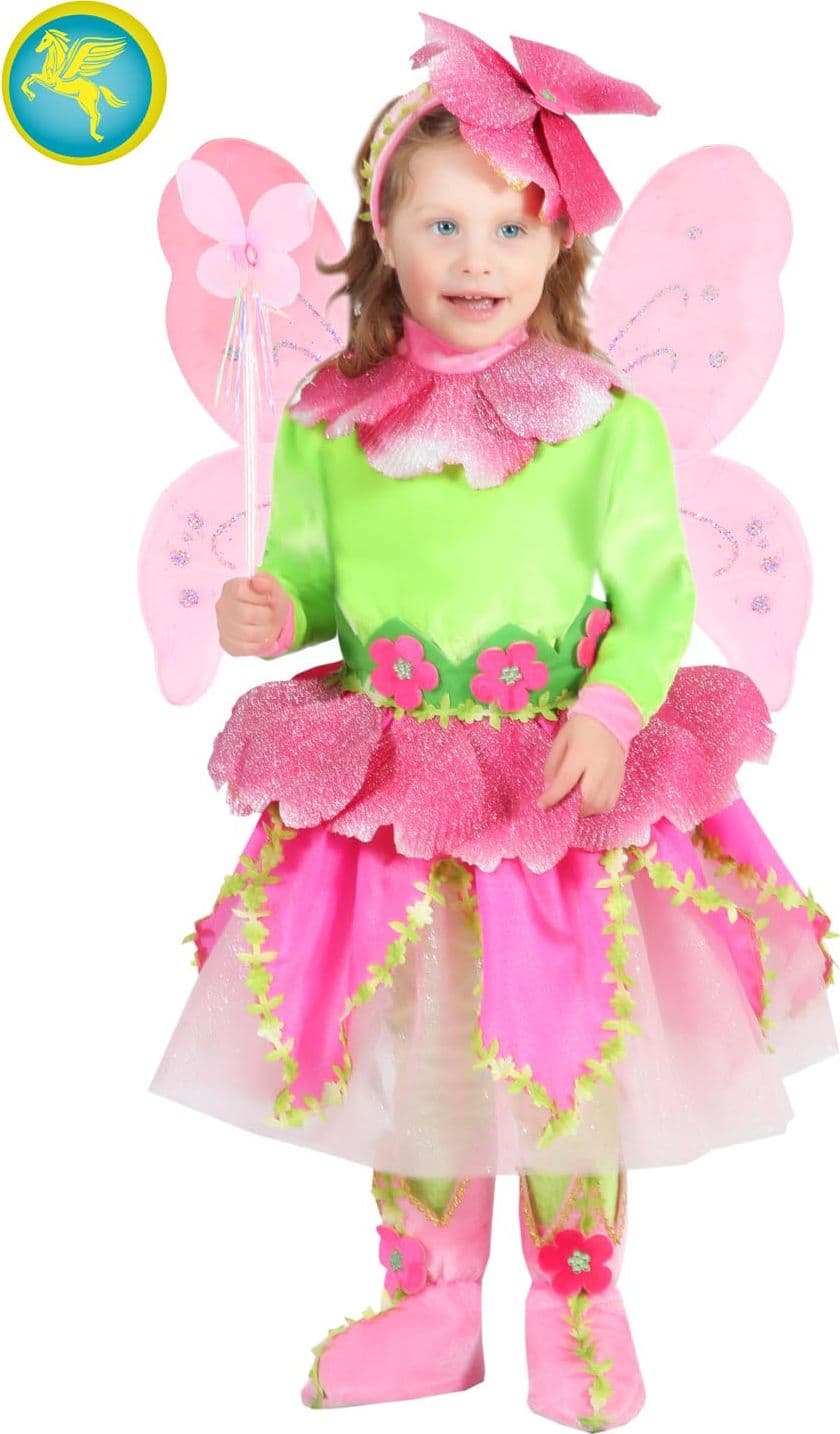 COSTUME CARNEVALE FATINA DEI FIORI BAMBINA DA 3 A 6 ANNI COD. 0042 - 3