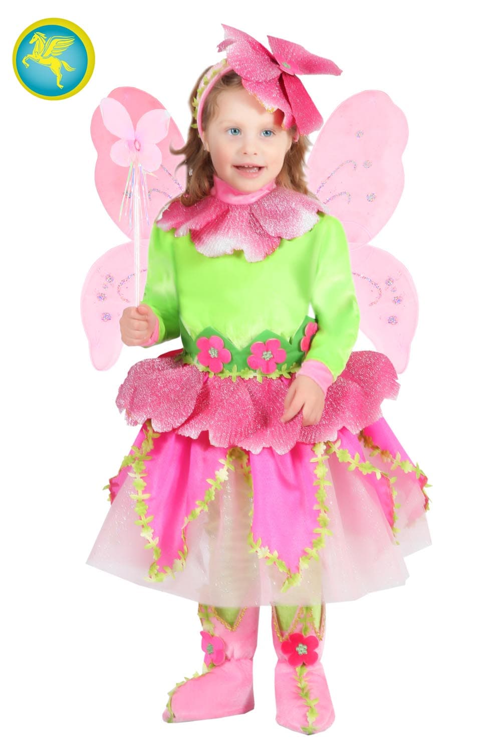 COSTUME CARNEVALE FATINA DEI FIORI BAMBINA DA 3 A 6 ANNI COD. 0042 - 3