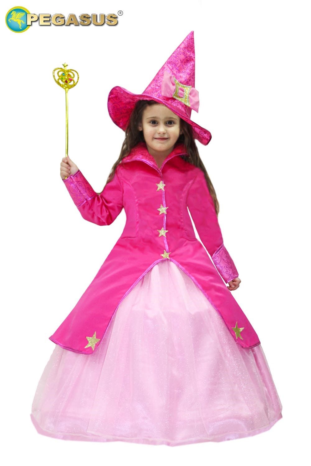 COSTUME CARNEVALE PICCOLA MAGA BAMBINA DA 3 A 5 ANNI COD. 0063 - 2