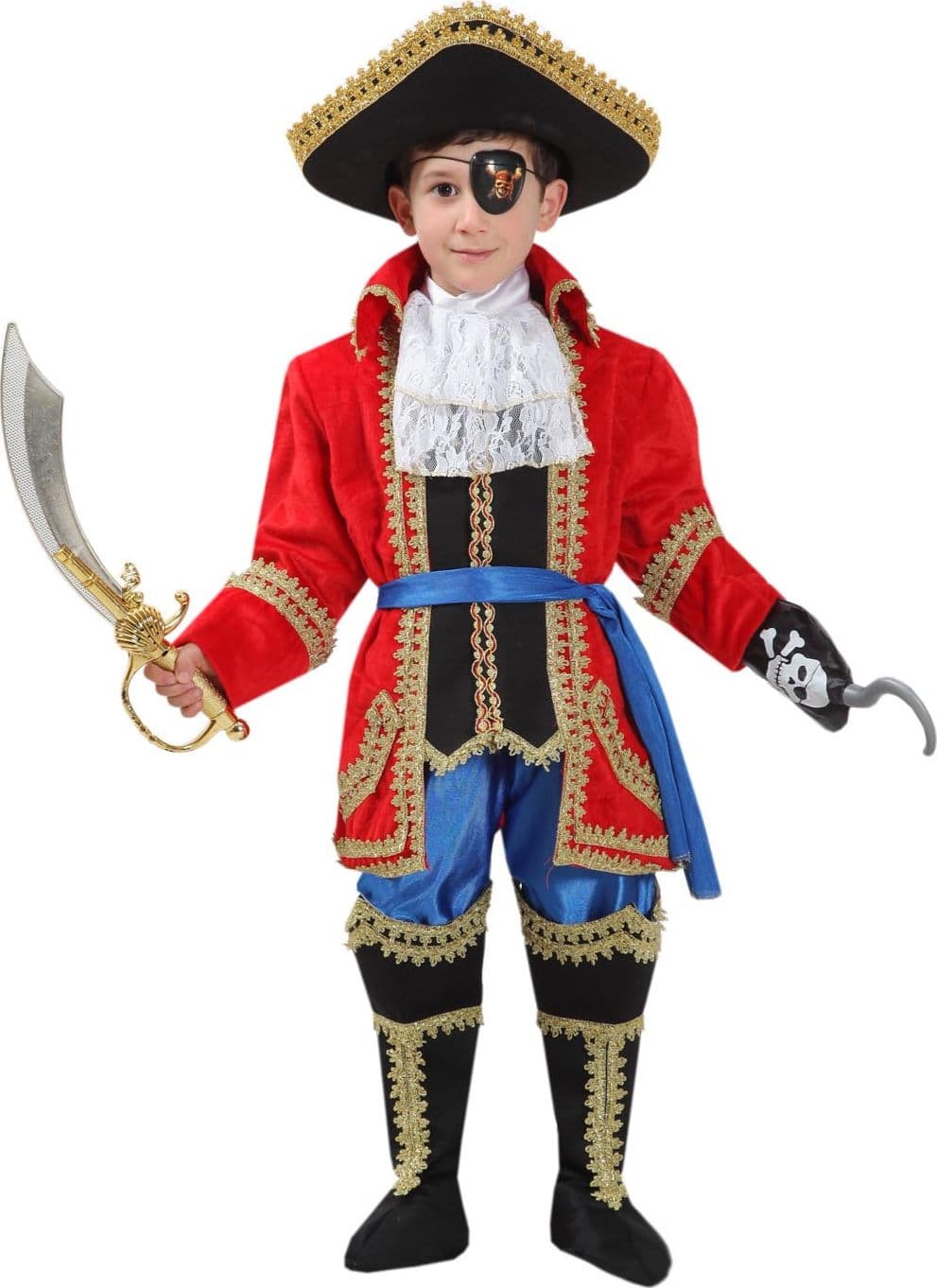 COSTUME CARNEVALE CAPITANO UNCINO BAMBINO DA 3 A 5 ANNI - PEGASUS COD. 0487 - 3